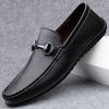 Fashion High Quality Men Casual Leather Loafers Flat Designer Casual Business Office Formal Shoes New Soft Bottom Antiskid Walking Shoes