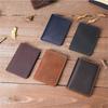 Genuine Leather Card Holder for Men and Women Slim Mini ID Credit Bank Card Case with 5 Card Slots Durable Unisex Leather Card Wallet