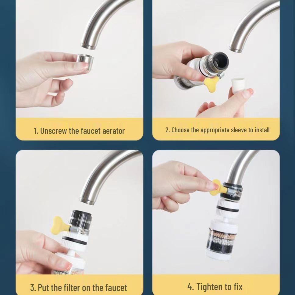 Универсальная съемная насадка-фильтр для водопроводной воды с защитой от брызг, кухонный распылитель