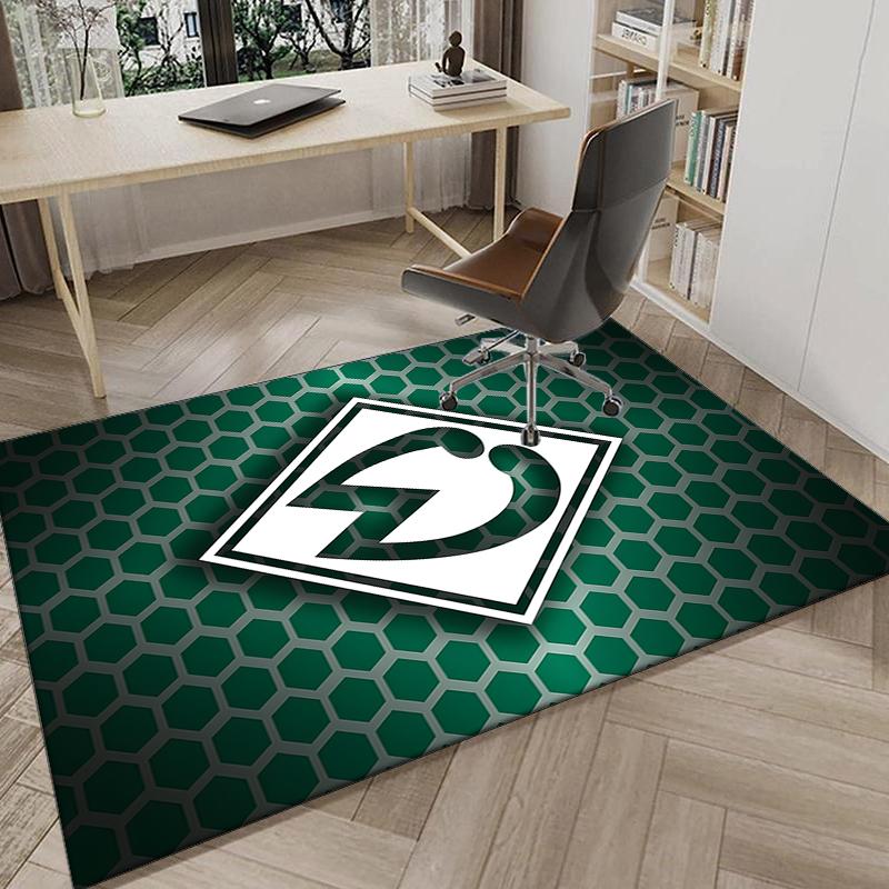 1PC Green Werder Symbol Rug Game Carpet, Floor Mat for Bedroom Living Room Entryway Rug, Home Decor Idea Gift for Christmas birthday