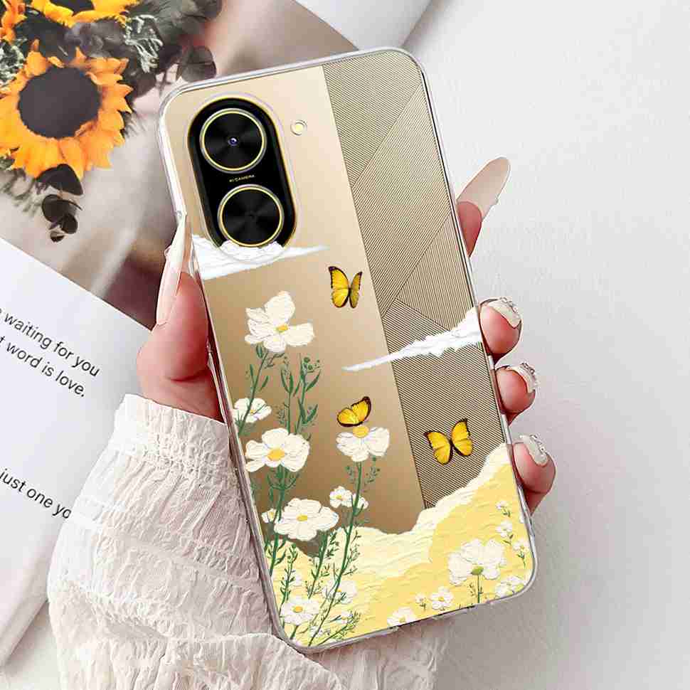 For Xiaomi Redmi A5 NFC Casing Pink Pattern Cover Soft Silicone Phone Case For Redmi A5 RedmiA5 NFC A5NFC 5G Protectors Bumper