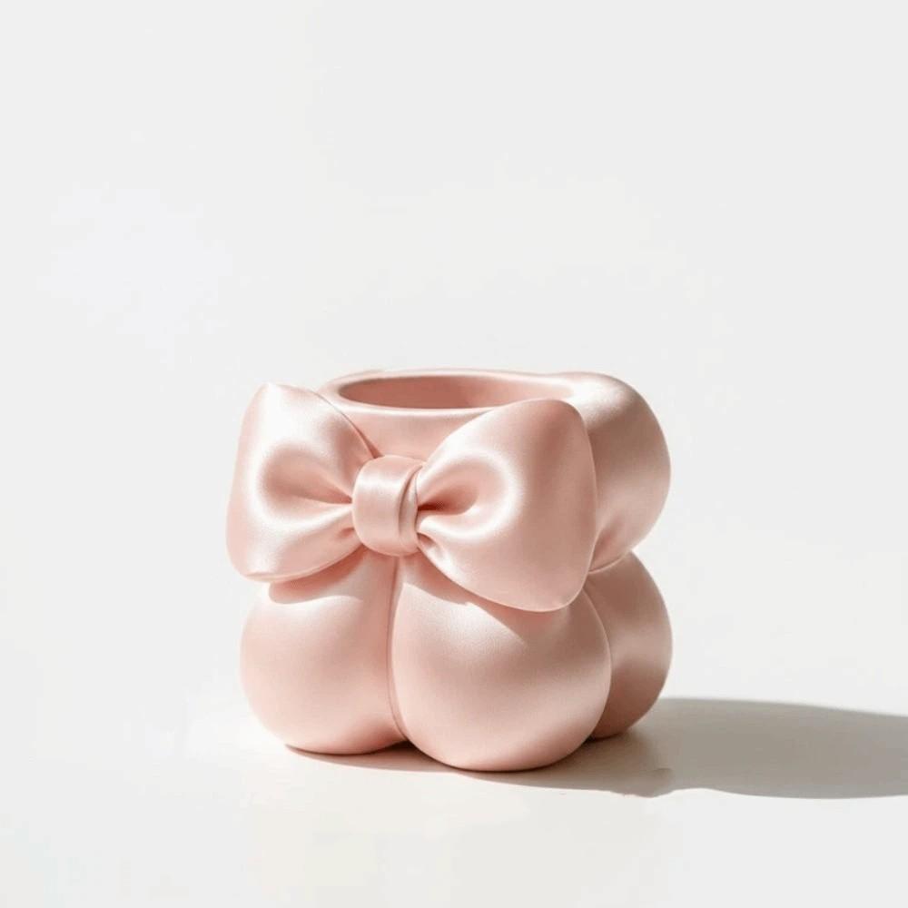 Creative Bow Pen Holder 3D Printed Makeup Brush Storage Case Desktop Organizer  Vanity Organizer