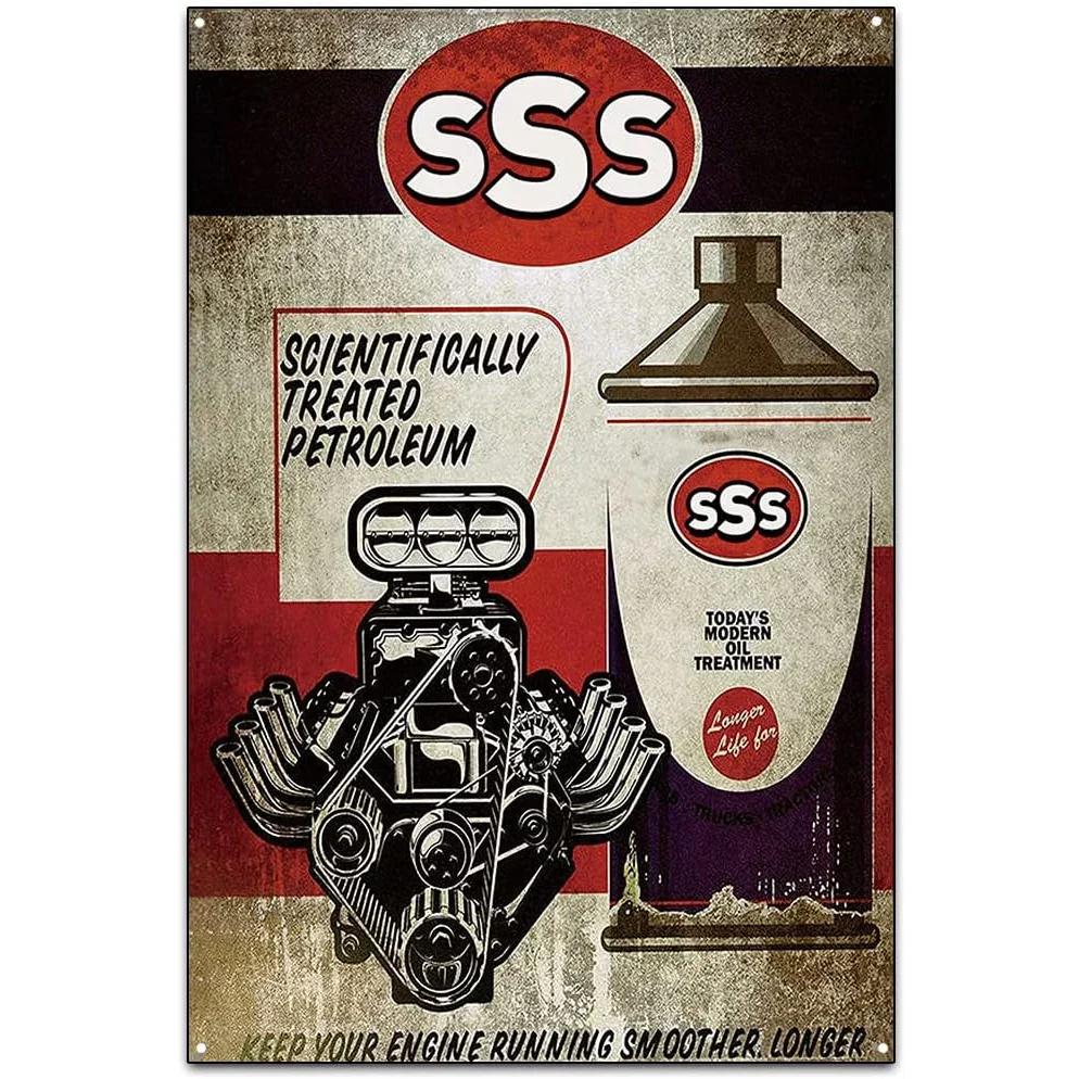 Винтажные металлические жестяные таблички Gulf Esso Agip Texaco Sinclair Mobile Табличка для мужской пещеры Моторное масло Гаражные наклейки на стену Газовый декор Табличка