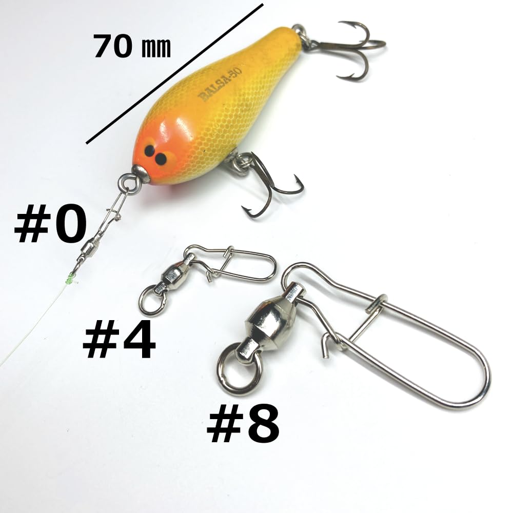 Snap Ball Bearing Swivel #2 Set of 30, 9 Sizes,