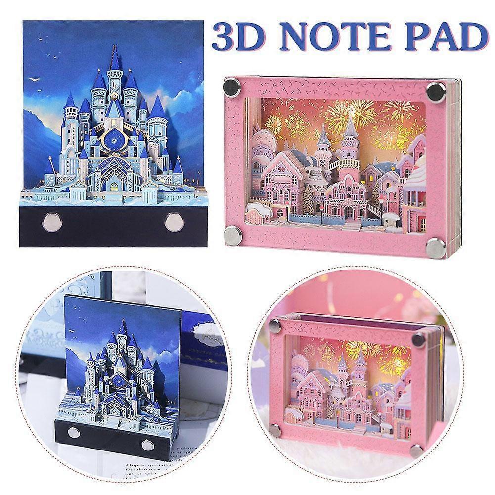 3D Notepad Castle Memo Pad Paper Notes Kawaii Desk Accessories Birthday Gift