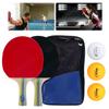 Ping Pong Paddles 2 Rackets & 3 Balls Ping Pong Paddles Set with Storage Bag 2 Player Ping Pong Set for Beginners Training Game