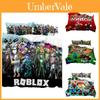 Высококачественное постельное белье с мультяшными персонажами Roblox и Minecraft, с цифровой печатью, мягкое и уютное, белого цвета