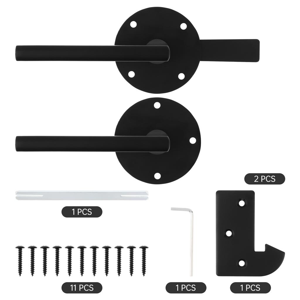 Сверхпрочный двусторонний качающийся засов для ворот, черный, самозапирающийся, включает винты, гаечный ключ, для деревянного забора, сада, заднего двора