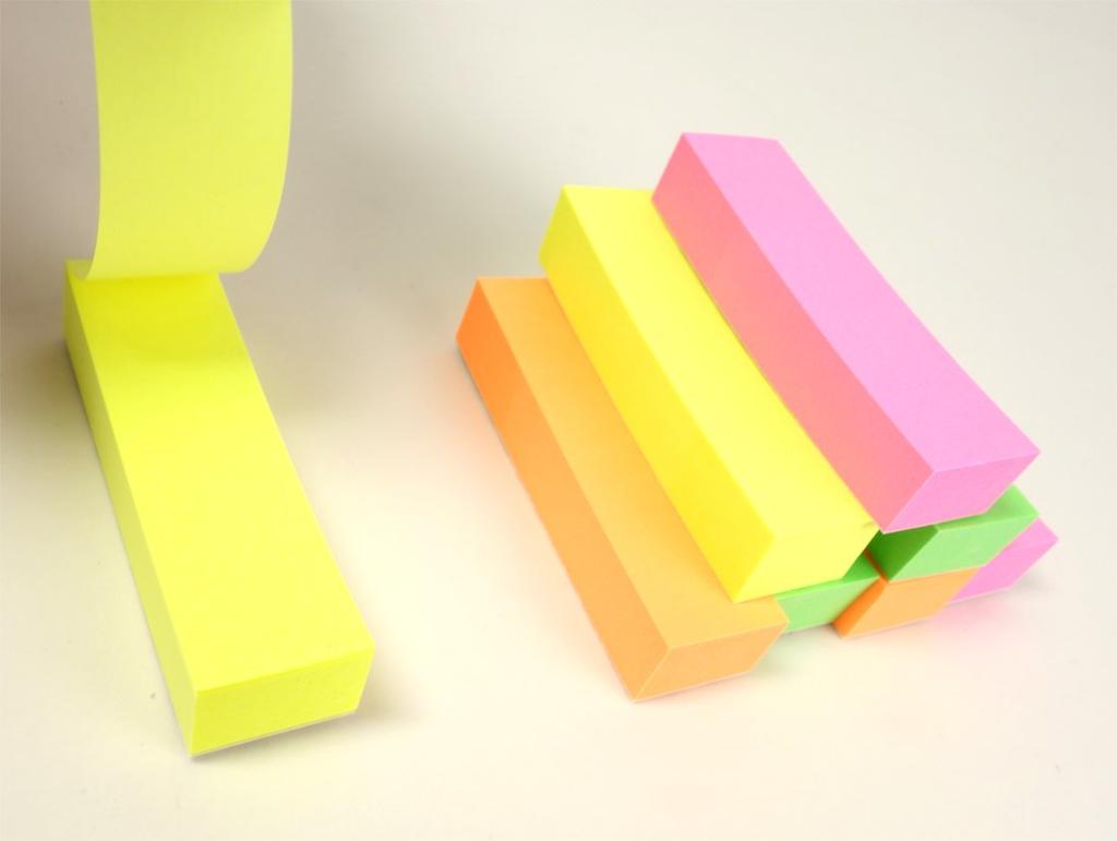 KOKUYO Sticky Tack 25 fluorescent Notes, Memo, pads, 4-color mix, ME-2315