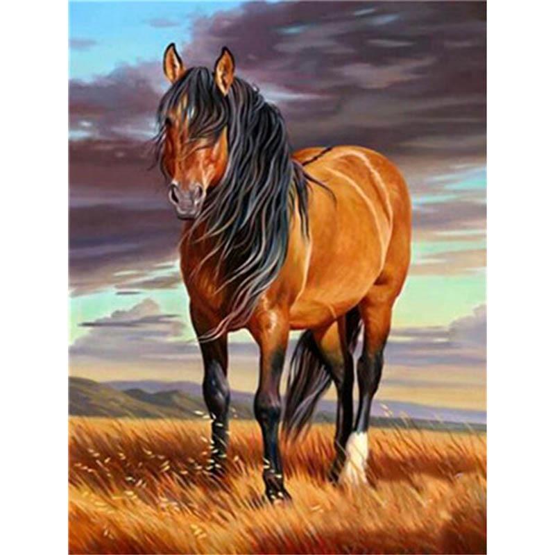 Полный 5D алмазов картина скачущий конь DIY Алмазная вышивка Алмазная мозаика наборы крестиков домашний декор подарок