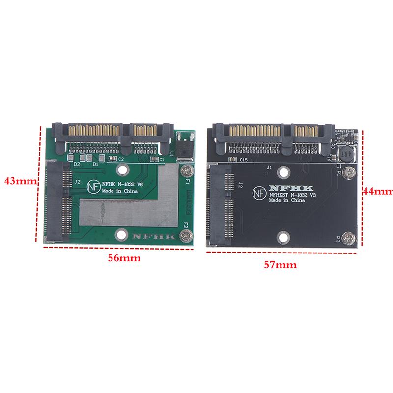 Half Height Msata Mini Pcie Ssd To 2.5'' Sata3 6.0Gps Adapter Converter Card