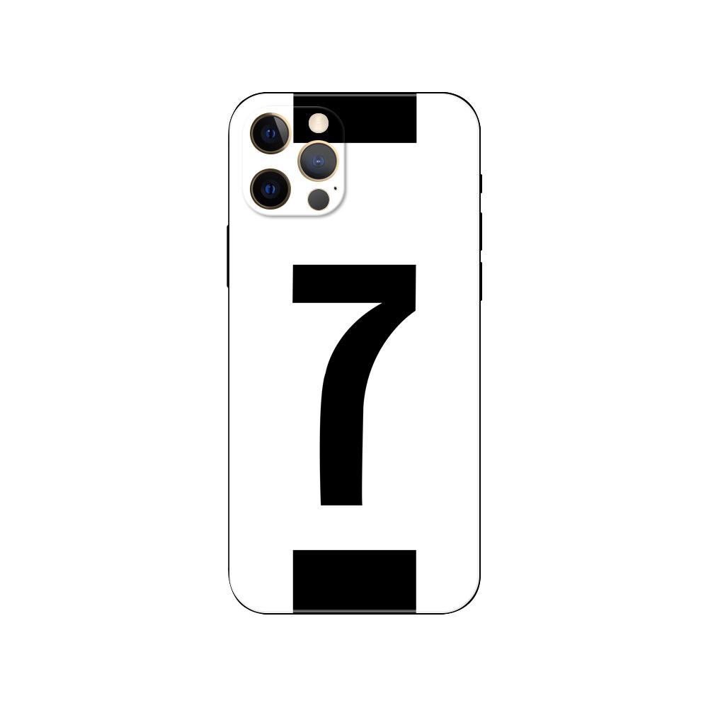 Чехол для телефона с футбольным номером для iPhone 14 5S 2020se 6 6s 7 8 plus x 10 XR XS 11 12 13 mini pro MAX, черная задняя крышка из ТПУ