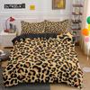 Luxury Leopard Print Bedding Sets Duvet Cover Twin Full Queen King Size Bed Soft Polyester Bedclothes for Kids Girls Women Gift