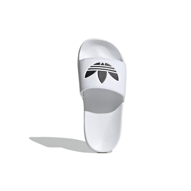 adidas Оригинальные ADILETTE LITE Синтетическая кожа Детские шлепанцы Белый Черный Подростки EG8272