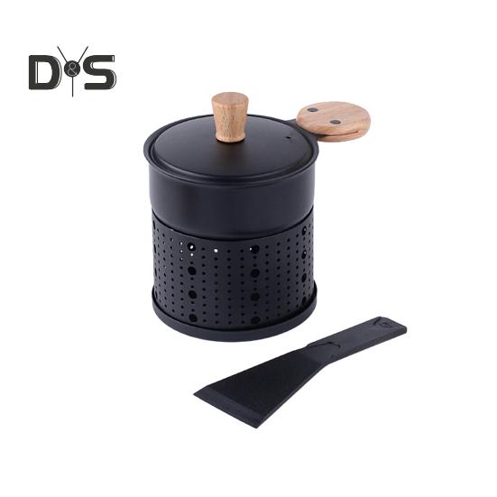 Портативная сырная печь с подсвечником и лопаткой, экономящая место, простая и элегантная плавильная печь для сыра, многофункциональная сковорода-жаровня