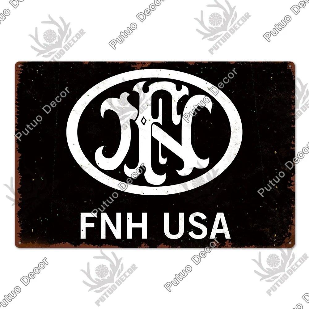 Putuo Decor Brand Poster Vintage Metal Tin Sign Plaque Plate for Garage Man Cave Gun Club Wall Decor Pistola Co2 Arma Metal