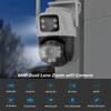 LS VISION 8-мегапиксельная Wi-Fi камера PTZ для улицы, ночного видения, двойной экран, обнаружение человека, 4-мегапиксельная IP-камера видеонаблюдения, защита безопасности