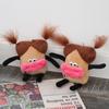 Short Plush Sausage Mouth Plush Keychain Sausage Mouth Doll Sausage Mouth Doll  Bag Pendant