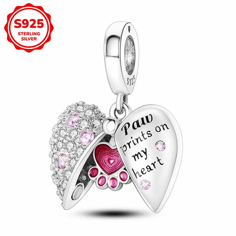 S925 Silver Princess Skirt Pumpkin Carriage Rose pendant bead Fit Bracelet DIY Jewelry Making For Women Gift