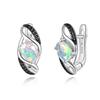 100% Natural Opal Clasp Earring Oval 5*7mm Real Gemstone 925 Sterling Silver Fine Jewelry for Women Nice Gift