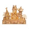 Halloween DIY Puzzle Miniature House Wooden Creative Model Building Kits Craft Houses