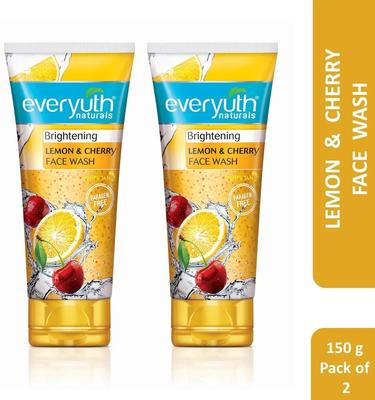 Everyuth Naturals Освежающий Гель для Умывания с Лимоном и Вишней, Контроль Жирности и Устранение Загара (300 г)