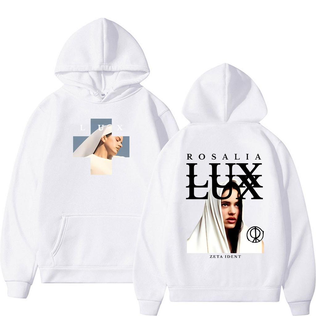Singer Rosalia Lux Tour 2026 Graphic Hoodie Unisex Y2k Clothing Vintage Oversized Hoodies Hip Hop Style Trending Sweatshirts