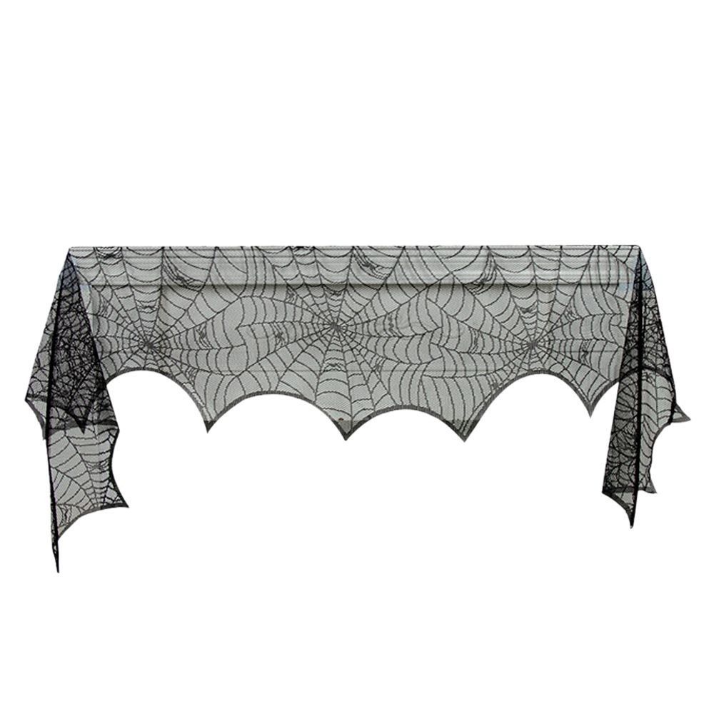 Fireplace Mantel Cobweb Tablecloth Lace Fireplace Mantle Cover New Bat Table Runner Table