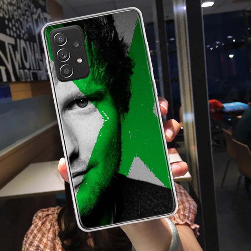 Чехол для телефона Ed Sheeran Singer для Samsung A54 A57 A37 A17 A14 A15 A12 A24 A34 A55 A35 A25 A52S A07 A05S A04S A22 A32 A72 Galaxy N