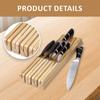 Kitchen Bamboo Drawer Knife Rack Organizer, Family And Chef Knife Drawer Storage Insert, Premium Cabinet Storage For 7 Knives