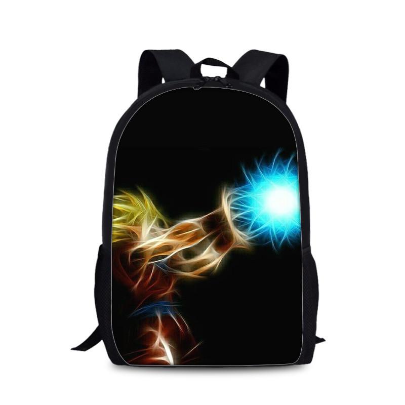 Нейлоновый рюкзак с принтом Гоку из Dragon Ball, идеально подходящий для студентов и повседневного использования.