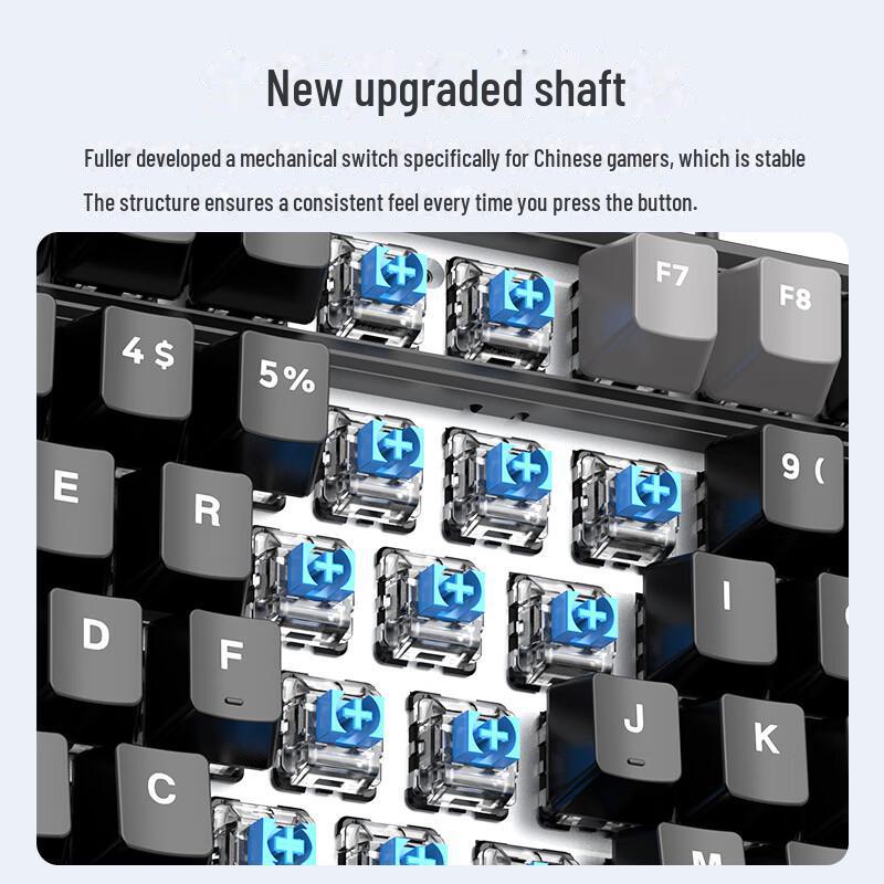 Проводная механическая игровая клавиатура Fuller K99: 99-клавишная универсальная клавиатура для настольного компьютера, ноутбука, офиса, киберспорта, интернет-кафе.