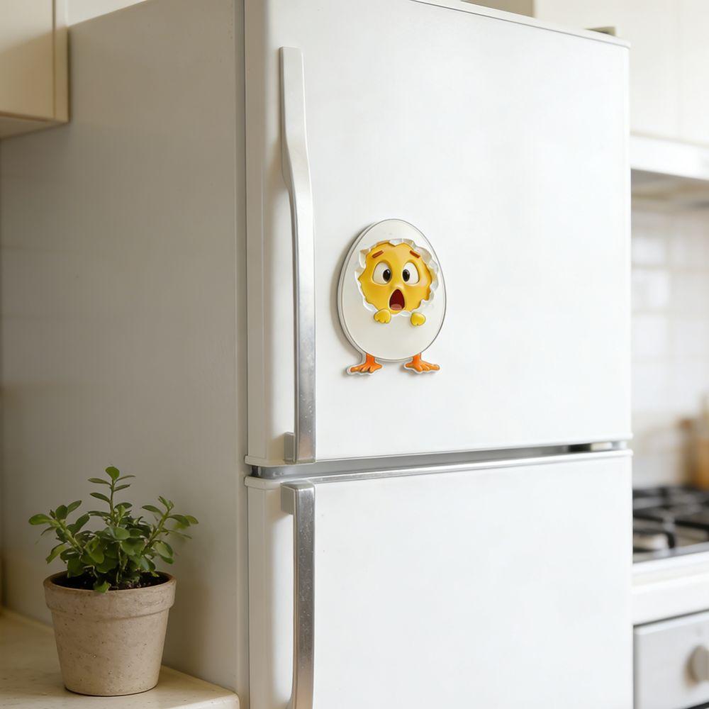 Mini Resin Chick Refrigerator Sticker Animal 2D Creative Fridge Magnets Funny DIY Simulation Chicks Hatch Eggs Gift