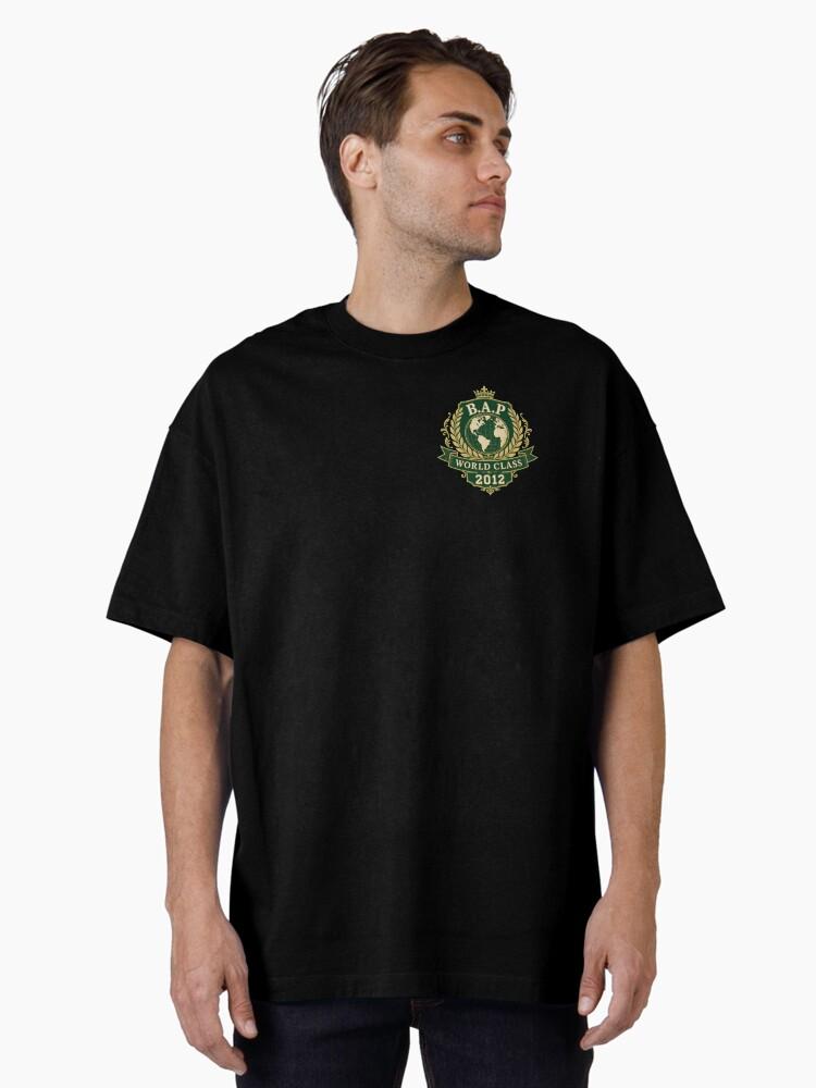 BAP B.A.P World Class Varsity Crest | Vintage Collegiate Heritage Design Oversized T-Shirt