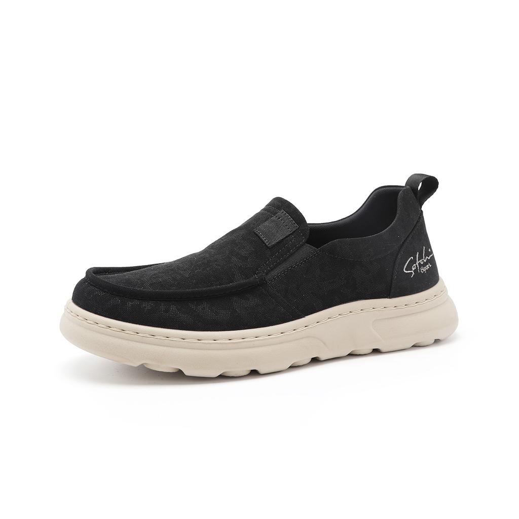 Lightweight and Versatile One Step Stepping: Summer Fabric Comfortable Cloth Shoe Cover, Thick soled Men's Casual Shoes