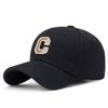 Hard-top Gold-thread Embroidered Large C Baseball Hat Men's and Women's Sunshade Youth Baseball Hat