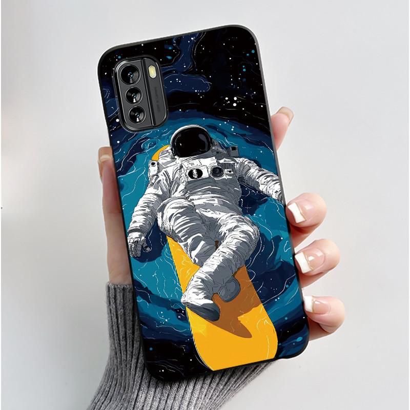 Популярный мультяшный черный чехол для Nokia G60 5G Милый щенок, летящий в небе, узорчатый корпус для Nokia G100, противоударный мягкий корпус