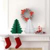 Yousheng Christmas Tree Decoration Hanging Ornament Easy Assembly Festive Hanging Decor 3D Honeycomb Paper Decoration