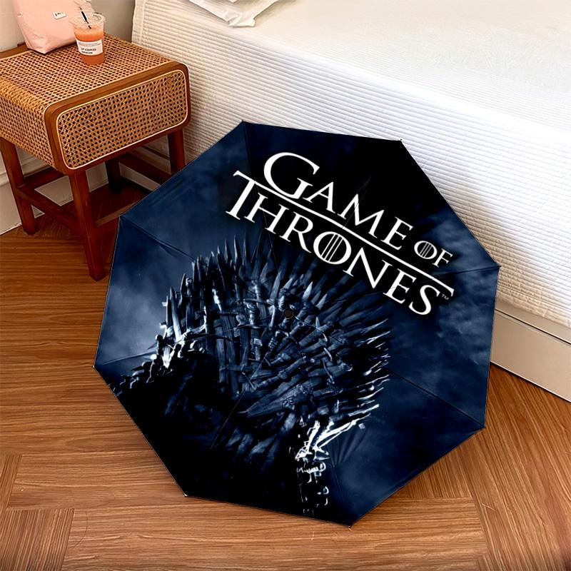 1 шт. Автоматический складной зонт - Мультяшный узор, Портативная и складная конструкция с 19 спицами, Подарки на Рождество и День рождения