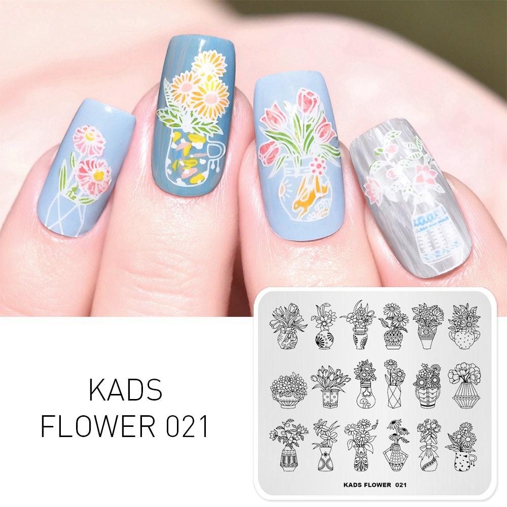 kads 53 Flower Series Nail Stamping Plates DIY Manicure Stamping Plate for Nail Art Template Nail Art Stamp Plates