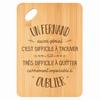Planche À Découper / Plateau Apéro - PLANETEE - "Un Fernand Aussi Génial" (gravé) - Bambou 30x20x1 Cm - Bords Arrondis - Trou 24 Mm