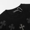 9989 CHROME HEARTS 2025 Летняя новая высококачественная хлопковая футболка с круглым вырезом, свободная, большого размера, для мужчин и женщин, парная футболка