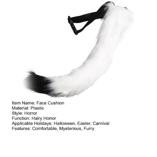 Подушка для лица лисы на Хэллоуин, косплей, хвост, аксессуары, меховые перчатки лисы, костюм для выступлений животных для маскарада, карнавала