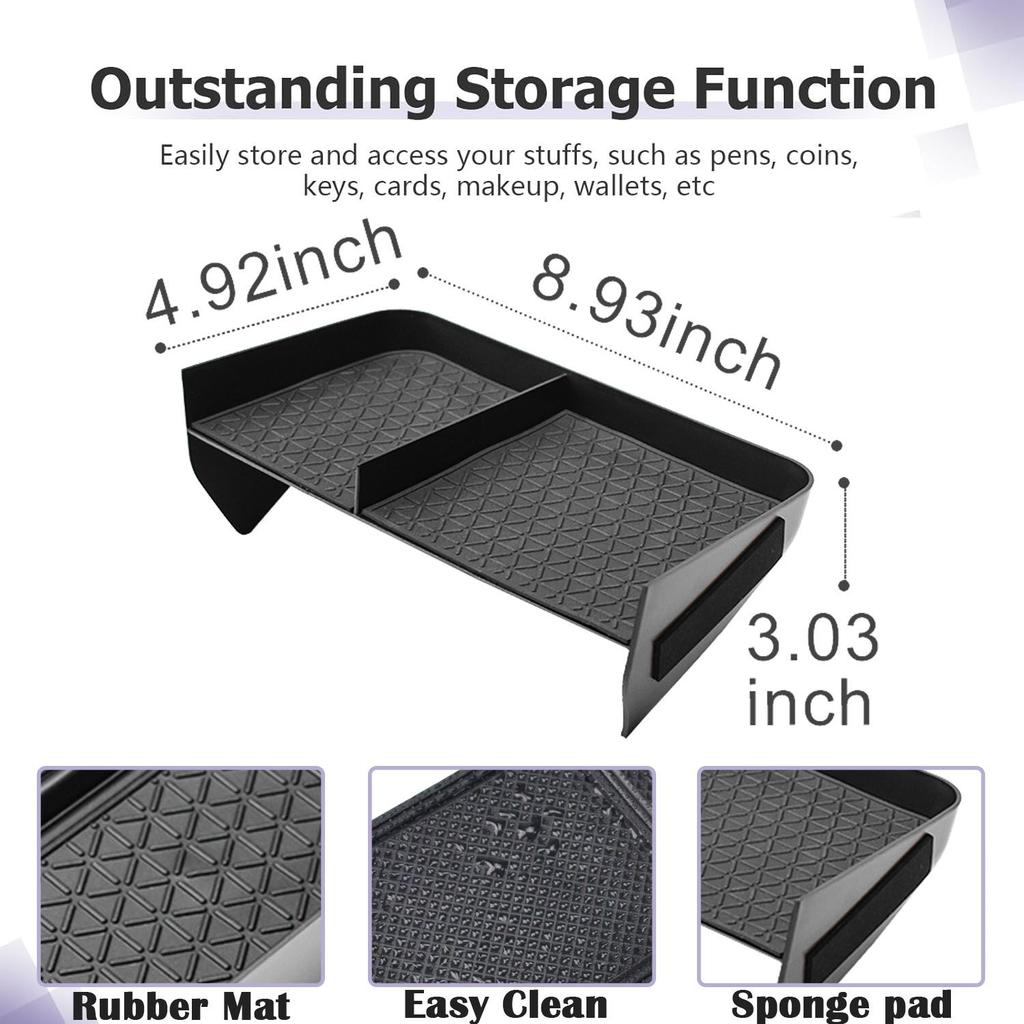 Органайзер-лоток на переднюю центральную консоль для Toyota RAV4 и RAV 4 Prime 2019-2025 годов выпуска, органайзер для телефона с разделителями, место для хранения рычага переключения передач, автомобильный бокс