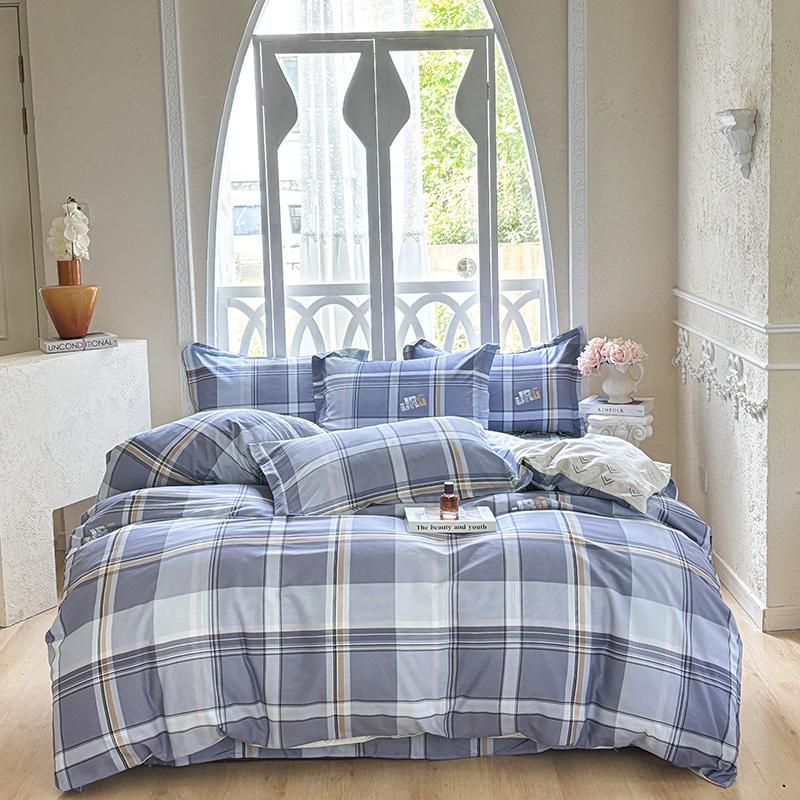 100% Cotton 3 Piece Duvet Cover Set with 2 Pillowcases for Single Double Queen King Size Bedding