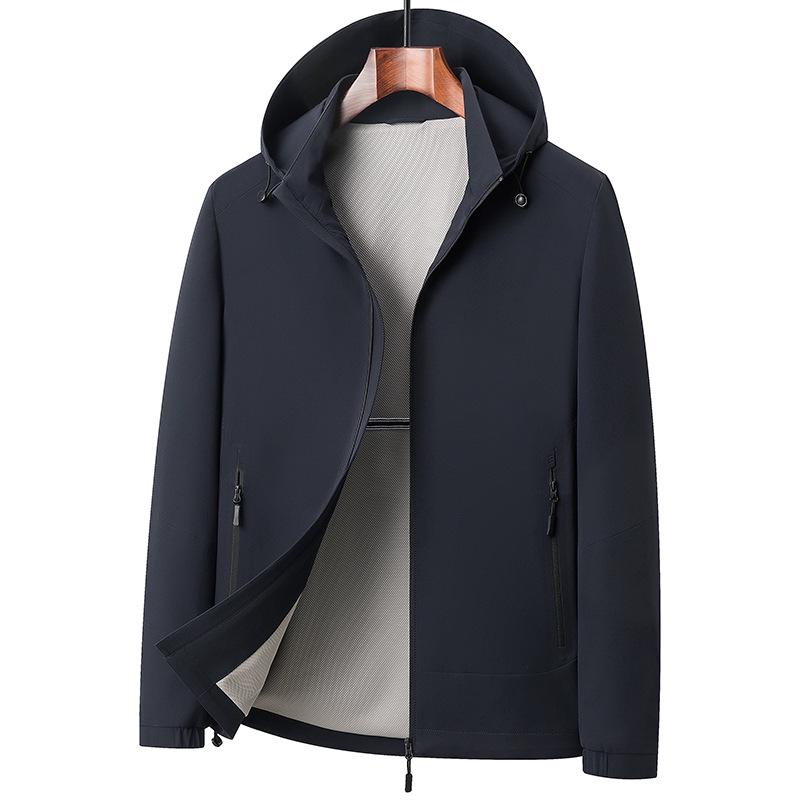 Men's 25th Anniversary Versatile Jacket: Detachable Hood, Business Casual Outerwear for Spring & Autumn