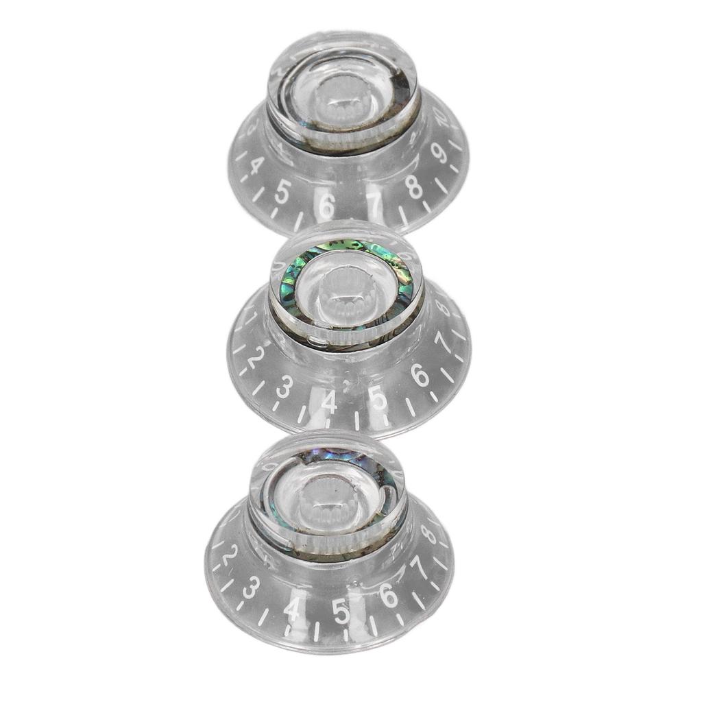 3 шт. Ручка управления потенциометром гитары Акрил 6 мм Внутренний диаметр Вращение на 360 градусов Ручка регулировки скорости гитары