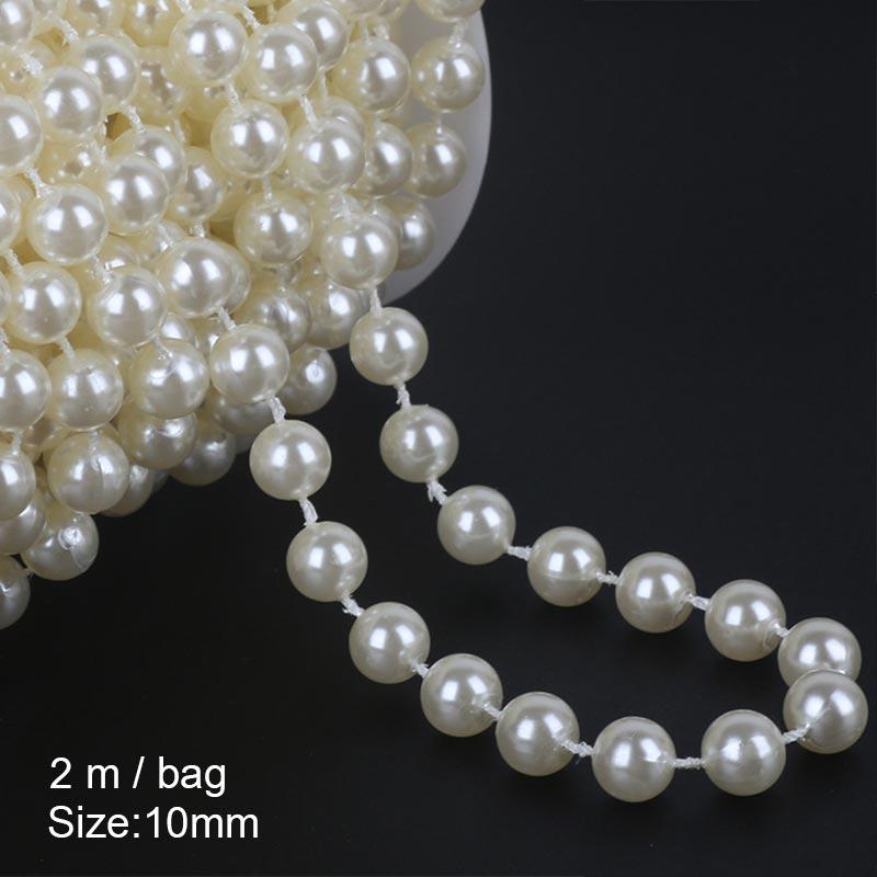 2-10 м/пакет, многоразмерные бусины из АБС-пластика, имитация жемчуга, цепочка, сделай сам, украшение для свадебной вечеринки, ювелирная фурнитура, аксессуары для рукоделия