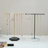 Metal Tshaped Earrings Ring Necklace Watch Jewelry Shelf Jewelry Stand Counter Pendant Jewelry Display Stand Jewellery Organizer