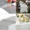 12"x108" Glitter Sequin Table Runners Cloth Wedding Runner Rose Gold Silver Sparkly